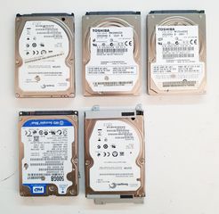 Σετ 5 μη λειτουργικοί σκληροί δίσκοι HDD 2.5'' για ανταλλακτικά