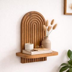 Ραφιέρα τοίχου Artwill Megapap Mdf χρώμα oak 26x13x35εκ.