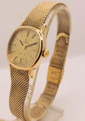 Vintage του 1970 Omega De Ville επίχρυσο 20 μικρόν κουρδιστό γυναικείο ρολόι Α90066 ΤΙΜΗ