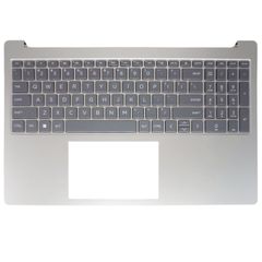 Πληκτρολόγιο - Laptop Keyboard Palmrest για HP 250 255 G10 250G10 N40882-001 N40880-031 N40880-041 N40880-051 US Backlight Silver ( Κωδ.40950USPALMBL )