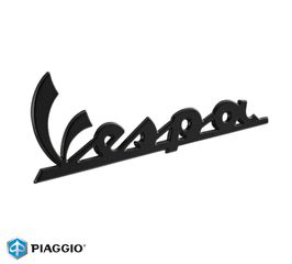 Σήμα ποδιάς μαύρο Vespa 100x35 mm για Vespa LX/LXV/S/Primavera/Sprint/GTS/GTS Super/GTV/GT 60/GT/GT L/PX 2011