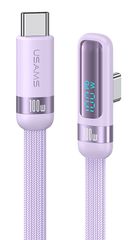 USAMS καλώδιο USB-C US-SJ653, 100W, 480Mbps, flat, 1.2m, μωβ
