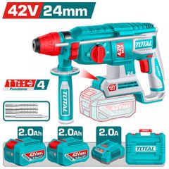 Πιστολέτο Πνευματικό TOTAL Σέτ Μπαταρίας Li-ion 42V / 24mm με 2 Μπαταρίες 2Ah BL Motor Επαγγελματικό ( TRHLI422482E )
