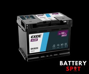 Μπαταρία EXIDE 62ah AGM (680 CCA)