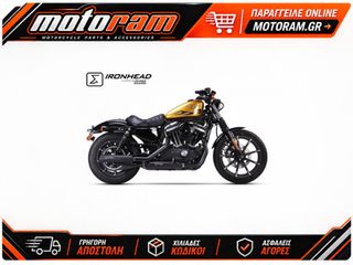 IXIL Slip On Ironhead Silencers Round (Upper and Lower Muffler)