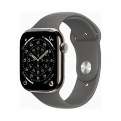 Apple Watch (Series 11 2025) Gps +Cellular 46mm Natural Titanium Case με M/L Stone Grey Sport Band EU