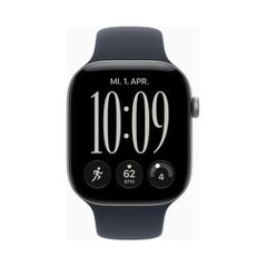 Apple Watch (Series 12 2026) GPS 46mm Space Grey Aluminium Cace με M/L Navy Blue Sport Band EU