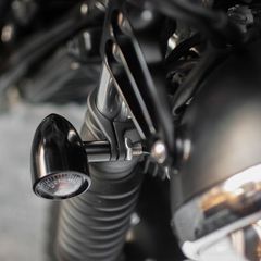 Motone, Turn Signal Fork Mount Brackets. Black-thumb-4