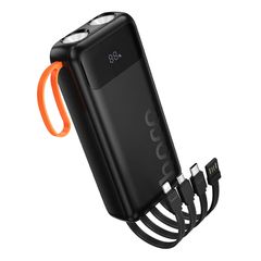 Power Bank Hoco J151A Spirit 20000mAh με 4 Καλώδια Φόρτισης, Φακό και LED Ένδειξη Μαύρο