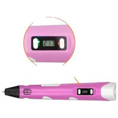 3D Pen Στυλό Εκτύπωσης 3D Ροζ Magic Printer με Νήμα 110m-thumb-1