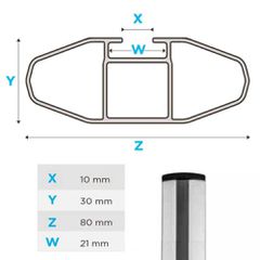 MENABO MENABO ΜΠΑΡΕΣ ΟΡΟΦΗΣ ΑΛΟΥΜΙΝΙΟΥ LINCE XL SILVER 135 cm ΣΕ ΑΣΗΜΙ ΧΡΩΜΑ ΓΙΑ Kia Carens (RP) 5 doors 2013>2019 ΜΕ FLUSH RAILS - 2 ΤΕΜ (8880/MB) MP.8880/MB-67-thumb-2