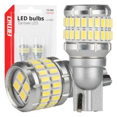 AMIO Amio - Λάμπα LED CANBUS T15 (W16W) 48SMD 3014 + 4SMD 3030 Λευκή 6000K 12V/24V για Φώτα Όπισθεν & Βοηθητικό Φωτισμό - 2τεμ. (04261/AM) 04261/AM