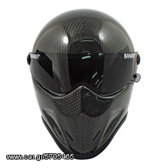 ΚΡΑΝΟΣ BANDIT HELMET CRYSTAL CARBON RIDING GEAR; WEIGHT HELMET 898G