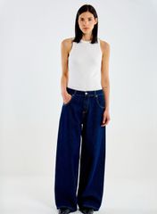 Vicolo Σκούρο Μπλε wide leg Παντελόνι DAC5057
