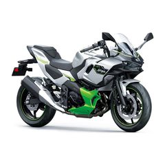 Kawasaki Ninja 7 Hybrid 2026 Metallic Bright Silver / Metallic Matte Lime Green / Ebony