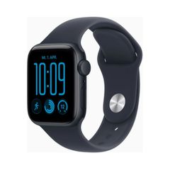 Apple Watch SE 3 (2025) Gps 44mm Midnight Aluminium Case με S/M Navy Blue Sport Band EU