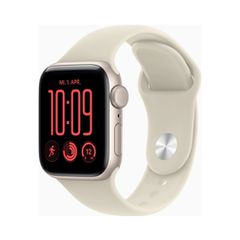 Apple Watch SE 3 (2025) Gps 40mm Starlight Aluminium Case με M/L Sand Sport Band EU