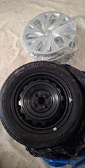 TOYOTA YARIS ΖΑΝΤΕΣ ΣΙΔΕΡΕΝΙΕΣ ΜΕ ΤΑΣΙΑ ΚΑΙ ΕΛΑΣΤΙΚΑ BRIDGESTONE ECOPIA 185/60/15 (ETOYΣ 2017) ΚΑΙΝΟΥΡΓΙΑ ΟΛΑ!