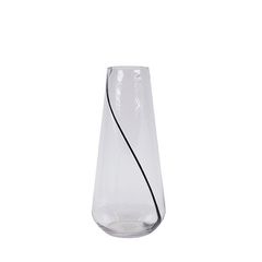 ΒΑΖΟ ΓΥΑΛΙΝΟ ΔΙΑΦΑΝΟ ΜΕ ΜΑΥΡΗ ΓΡΑΜΜΗ 18x18x40cm Eurolamp 819-01493