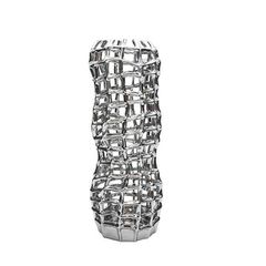 ΒΑΖΟ ΚΕΡΑΜΙΚΟ ΑΣΗΜΙ 17x17x44cm Eurolamp 819-01456