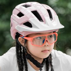 Rockbros LK-67 Youth Bike Helmet with Detachable Visor 54–58 cm - Pink-thumb-4