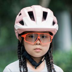 Rockbros LK-67 Youth Bike Helmet with Detachable Visor 54–58 cm - Pink-thumb-1