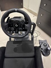 Turbo-X Nemesis Racing Simulator Cockpit GT-N400 Logitech G G923 Τιμονιέρα με Πετάλια για PS5, PS4, PC με Logitech G Μοχλό Ταχυτήτων