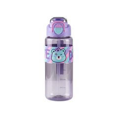 Παιδικό παγούρι πλαστικό με καλαμάκι - 750ml - 413258 - Purple