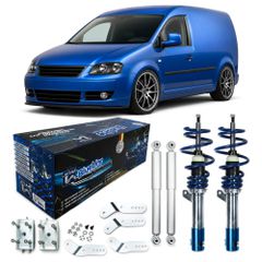 Σετ ανάρτησης χαμηλώματος coilover BlueLine για VW Caddy 3 (2KA/2KB) 1.2, 1.6, 2.0, 2.0SDi, 1.6TDi, 1.9TDi από 2004, εκτός μοντέλων με DSG και τετρακίνηση