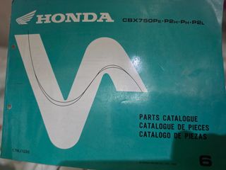 HONDA CBX750P POLICE CBX 750 PARTS MANUAL