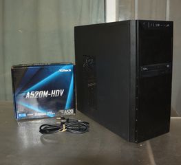 Υπολογιστής με Ryzen 3 3200G, καινούργια μητρική A520M, 8GB RAM Dual, SSD, HDD 500GB, Corsair 450W