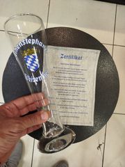 Συλλεκτικό Ιστορικό Ποτήρι Μπύρας Weihenstephan (Crystal Unikat) + Πιστοποιητικό