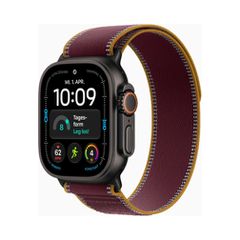 Apple Watch Ultra 4 (Series 12 2026) Gps +Cellular 49mm Black Titanium Case με M/L Burgundy Trail Loop EU