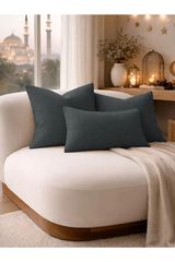 Stewehome Διακοσμητική μαξιλαροθήκη σαλονιού με υφή λινής 50x50 cm