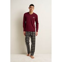 Vamp Ανδρική Πυτζάμα Βαμβακερή V Plus Sizes Winter '26