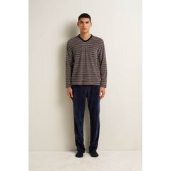 Vamp Ανδρική Πυτζάμα Cotton Velour Stripes Winter '26