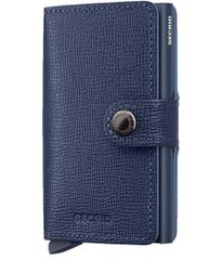 Secrid Miniwallet Crisple Navy – Μπλε δερμάτινο πορτοφόλι RFID