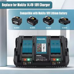 Επαναφορτιζόμενη Μπαταρία Li-Ion 18V Συμβατή με Makita LXT (BL1860B / BL1850B / BL1830) με Ένδειξη LED-thumb-2
