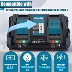 Επαναφορτιζόμενη Μπαταρία Li-Ion 18V Συμβατή με Makita LXT (BL1860B / BL1850B / BL1830) με Ένδειξη LED-thumb-5