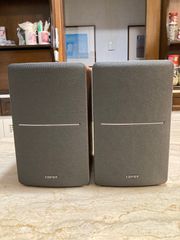 Edifier P12 Hi-Fi Speakers Bookshelf Brown 2 pieces + desk speaker base.
