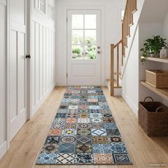 vidaXL Χαλί Runner ORIZ 1150 gsm Μπλε 100% πολυεστερική χημική ίνα