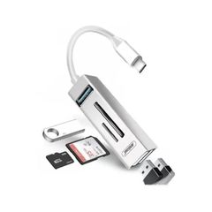 Hub USB TypeC 5 σε 1 με Αναγνώστη Καρτών και Θύρες USB