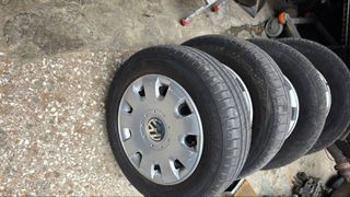 ΖΑΝΤΟΛΑΣΤΙΧΑ VW GOLF 5 ΣΙΔΕΡΕΝΙΑ ΜΕ ΤΑΣΙΑ DUNLOP ΤΟΠΟΘΕΤΙΜΕΝΑ '22 ΜΕ ΛΙΓΑ ΧΙΛΙΟΜΕΤΡΑ 195/65/15