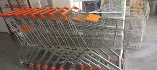 8 Αχρησιμοποίητα Μεταλλικά Καρότσια Super Market Tolis Display Hellas