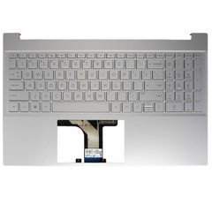 Πληκτρολόγιο - Laptop Keyboard Palmrest για HP Pavilion 15-eh1008nv - Product number : 386U7EA M08918-151 US Backlight Silver ( Κωδ.40725USBLSILPALM )