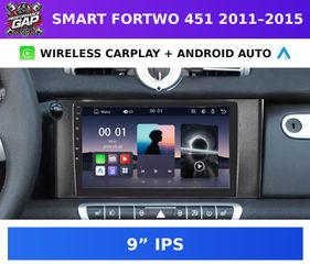 9” Οθόνη Smart Fortwo 451 2011–2015 με Wireless CarPlay & Android Auto