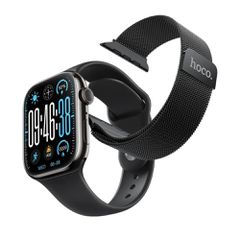 Smartwatch Hoco Y42 IP67 TFT Οθόνη 2.01" 200mAh v5.3 με Διάρκεια Μπαταρίας 5-7 Ημέρες Δυνατότητα Κλήσεων και Δεύτερο Λουράκι Μαύρο