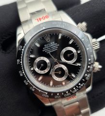 rolex daytona panda μαύρο αντιγραφο χρυσο ατσαλι replica