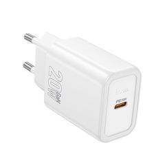 Φορτιστής Ταξιδίου Hoco N60 Gentle GaN με 1 Εξόδο Φόρτισης USB-C PD20W 5V 3.0A Λευκός
