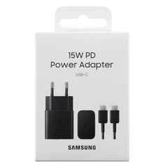 Φορτιστής Ταξιδίου Samsung Fast Charging EP-T1510XBEGEU 15W με Καλώδιο USB-C σε USB-C Μαύρο